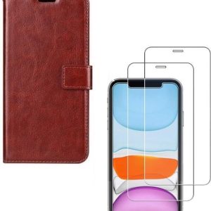 Geschikt iPhone – hoesje + 2X Tempered Glass Screenprotector Geschikt iPhone – hoesje + 2X Tempered Glass Screenprotector