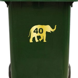 Kliko Sticker / Vuilnisbak Sticker – Olifant – Nummer 40 – 14×23 Kliko Sticker / Vuilnisbak Sticker – Olifant – Nummer 40 – 14×23