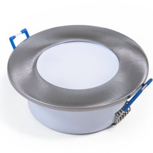 Inbouwspots LED IP44 ”EL-500” – Inbouwspot geschikt voor binnen & Buiten – plafondlamp 4000K Ø85MM – Armatuur met met LED lamp Helder 400 lm – Zilver