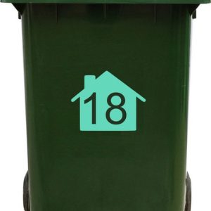 Kliko Sticker / Vuilnisbak Sticker – Nummer 18 – 22 17,5