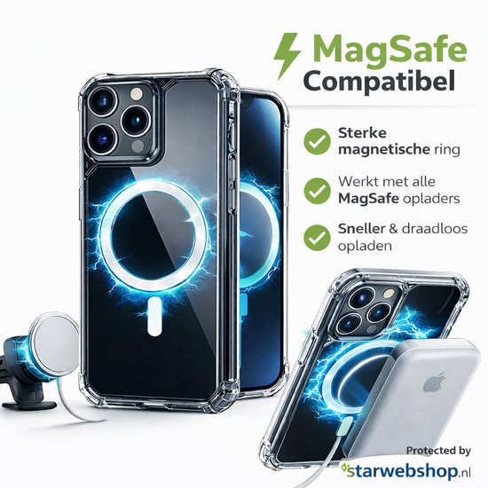 GORILLA – Bumper Telefoonhoesje – Geschikt Voor – Met Magsafe – Anti Shock Case GORILLA – Bumper Telefoonhoesje – Geschikt Voor – Met Magsafe – Anti Shock Case