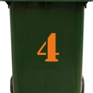 Kliko Sticker / Vuilnisbak Sticker – Nummer 4 – 16,5 22,2