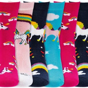 Kindersokken | Antislip zool | Badstof gevoerd | Thema: Eenhoorn | Maat: Diverse maten | 6 paar Kindersokken | Antislip zool | Badstof gevoerd | Thema: Eenhoorn | Maat: Diverse maten | 6 paar