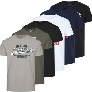 Jack&Jones T-shirt JJETHAN TEE CREW NECK 3PK Set van 6