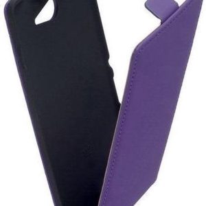 Lederen Paars Flip case case Telefoonhoesje Sony Xperia M2