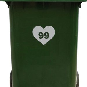 Kliko Sticker / Vuilnisbak Sticker – Hart – Nummer 99 – 18,5×16,5 Kliko Sticker / Vuilnisbak Sticker – Hart – Nummer 99 – 18,5×16,5