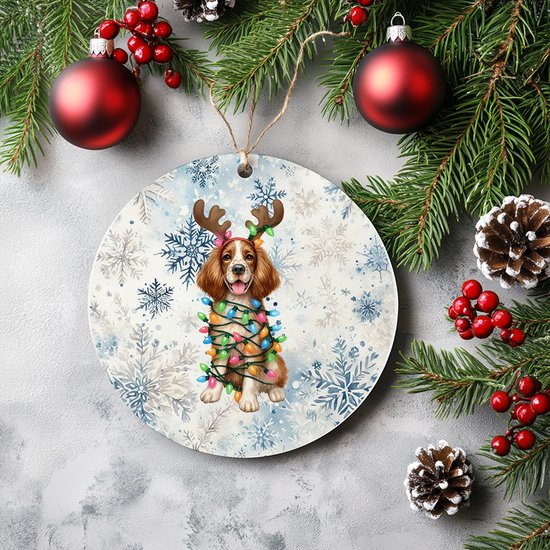 Kerstboom hanger Fieldspaniël – Met Naam – Unieke Kerstdecoratie