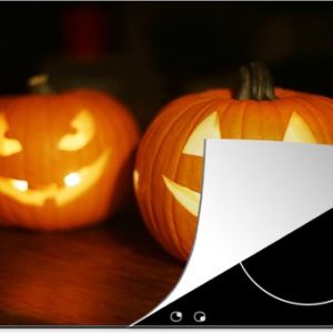 KitchenYeah® Inductie beschermer 81.2×52 cm – Halloween pompoenen – Kookplaataccessoires – Afdekplaat voor kookplaat – Inductiebeschermer – Inductiemat – Inductieplaat mat