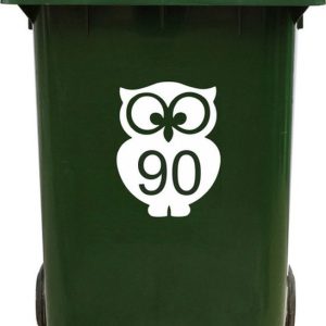 Kliko Sticker / Vuilnisbak Sticker – Nummer 90 – 17 x 22 – Wit Kliko Sticker / Vuilnisbak Sticker – Nummer 90 – 17 x 22 – Wit