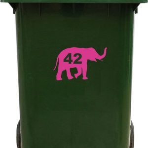 Kliko Sticker / Vuilnisbak Sticker – Olifant – Nummer 42 – 14×23 Kliko Sticker / Vuilnisbak Sticker – Olifant – Nummer 42 – 14×23