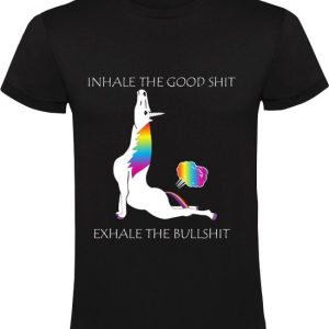 Unicorn Heren T-shirt – eenhoorn – yoga – vrijheid – positiviteit – grappig – shirt Unicorn Heren T-shirt – eenhoorn – yoga – vrijheid – positiviteit – grappig – shirt