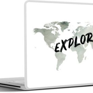 Laptop sticker – inch – Wereldkaart – Reizen – Wit Laptop sticker – inch – Wereldkaart – Reizen – Wit