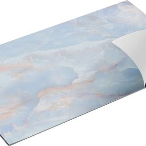 Chefcare Inductie Beschermer Abstracte Kunst – Blauw Lichte Marmer – 89,6×51,6 cm – Afdekplaat Inductie – Kookplaat Beschermer – Inductie Mat