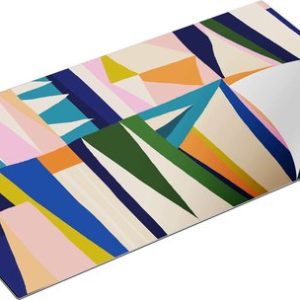 Chefcare Inductie Beschermer Abstracte Kleurrijke Kunst – Driehoeken – 89,6×51,6 cm – Afdekplaat Inductie – Kookplaat Beschermer – Inductie Mat