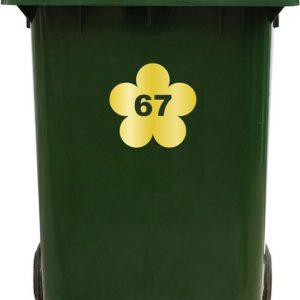 Kliko Sticker / Vuilnisbak Sticker – Bloem – Nummer 67 – 17×16,5 Kliko Sticker / Vuilnisbak Sticker – Bloem – Nummer 67 – 17×16,5