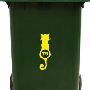 Kliko Sticker / Vuilnisbak Sticker – Kat – Nummer 79 – 23×8