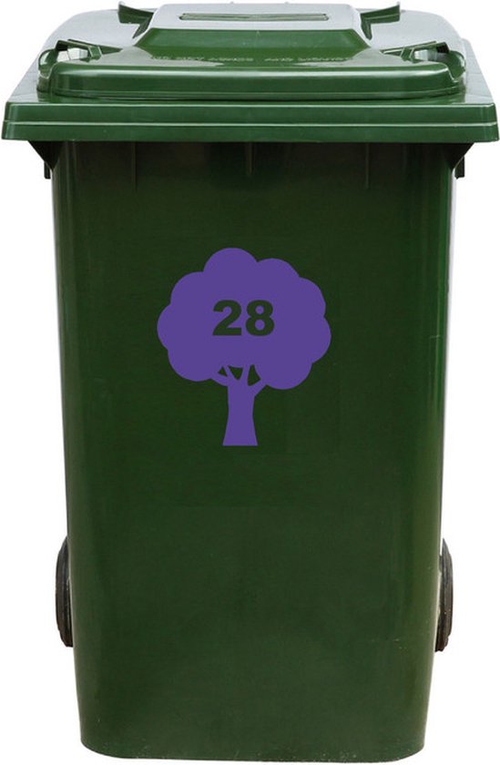 Kliko Sticker / Vuilnisbak Sticker - Boom - Nummer 28 - 16,5x18,5