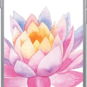 Geschikt voor hoesje – Waterverf – Bloem – Waterlelie – Siliconen Telefoonhoesje Geschikt voor hoesje – Waterverf – Bloem – Waterlelie – Siliconen Telefoonhoesje