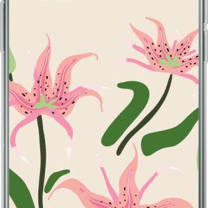 Hoesje – Bloem – Roze – Bladeren – Siliconen Hoesje – Bloem – Roze – Bladeren – Siliconen