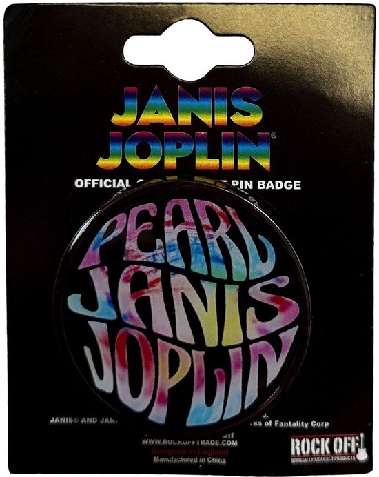 Janis Joplin Pearl Emblem Colour - Pin