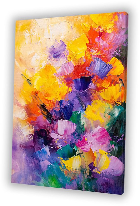 Abstract - Bloemen canvas kunst - Schilderijen canvas - Abstract - Schilderij - canvas